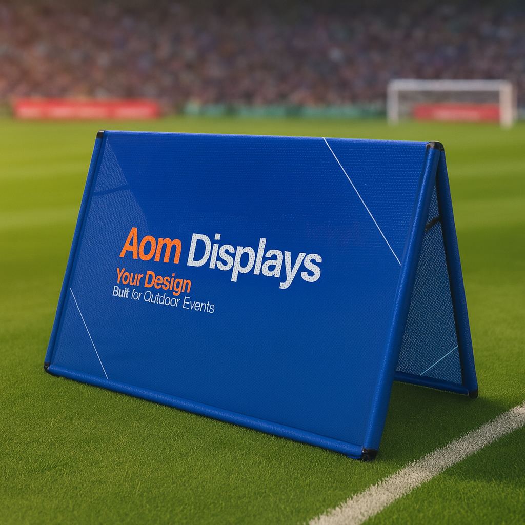 outdoor soccer field event signage